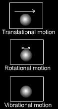 molecules of a liquid undergo three types of motion