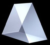 A prism is made of glass